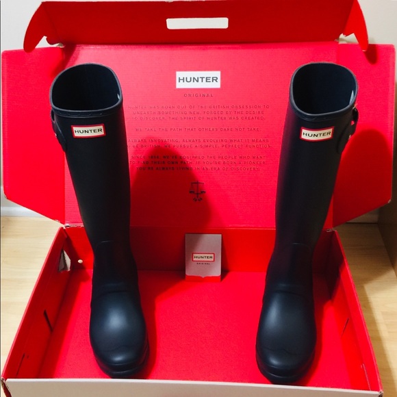 Hunter Shoes - Hunter Original Tall Matte Rain Boots - Size 10